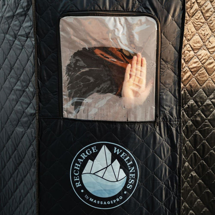 Dampfsauna schwarz 90x90x180 cm