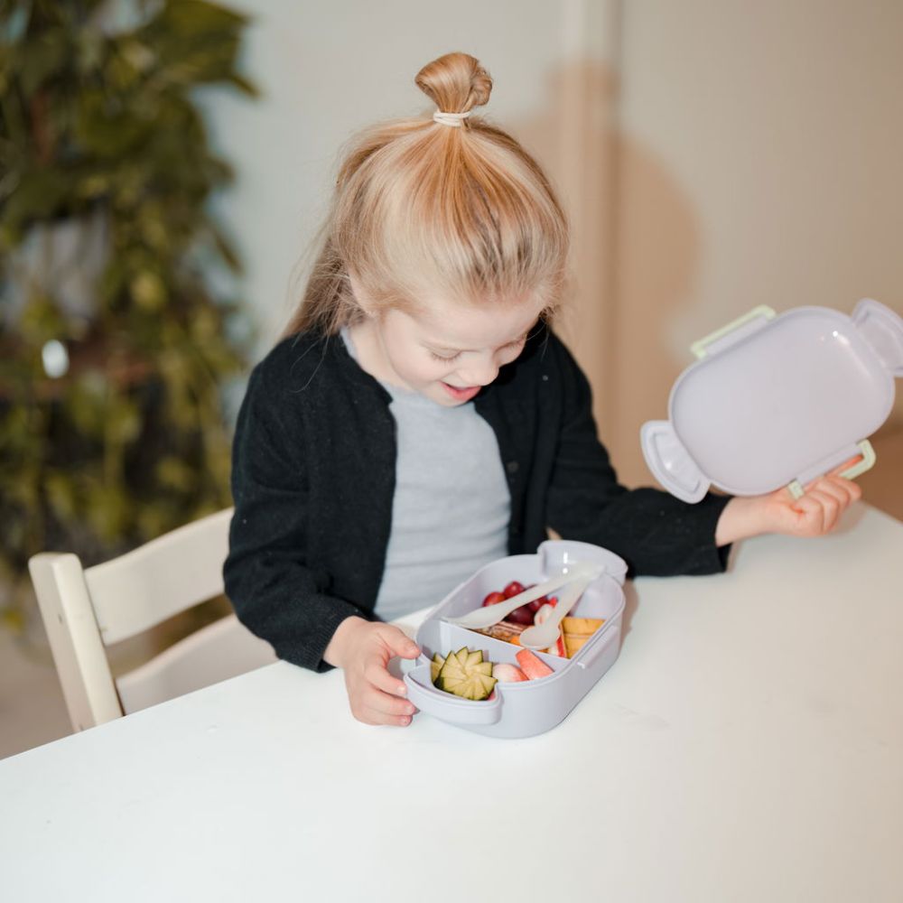 Lunchbox – mit Fächern und Besteck – verschiedene Designs