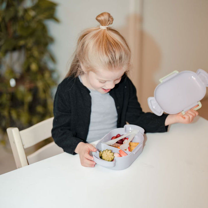 Lunchbox – mit Fächern und Besteck – verschiedene Designs