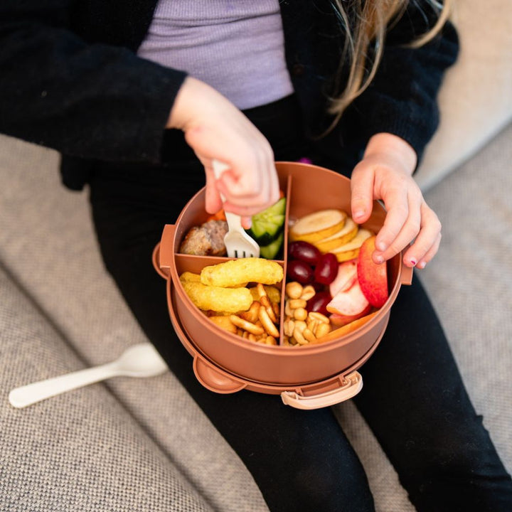 Lunchbox – mit Fächern und Besteck – verschiedene Designs
