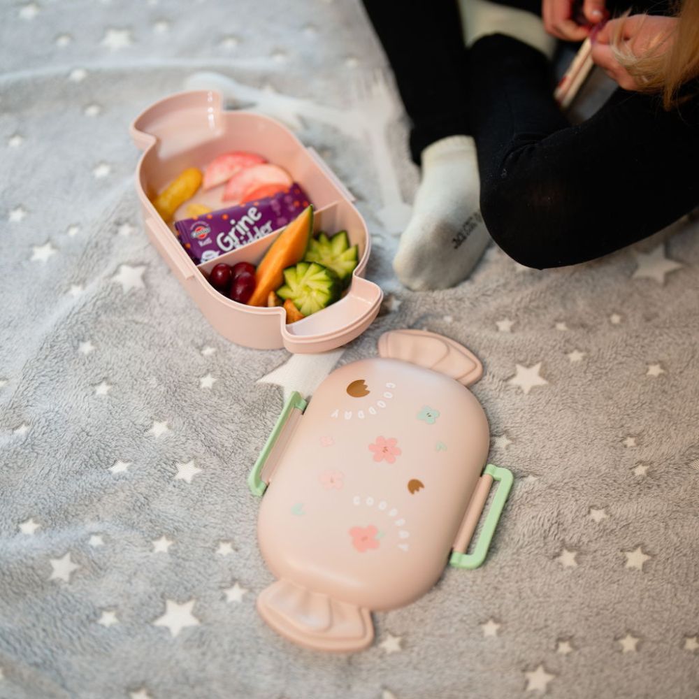 Lunchbox – mit Fächern und Besteck – verschiedene Designs