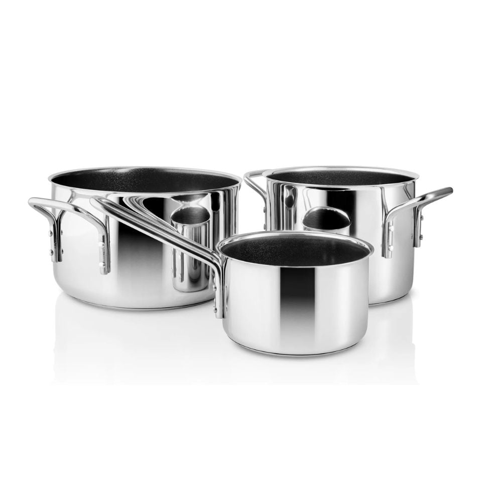 Eva Trio – 3-teiliges Topfset aus Edelstahl mit Keramikbeschichtung