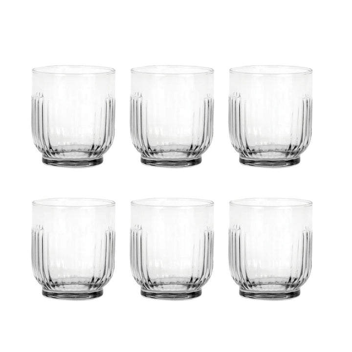Aida – Groovy Wassergläser, 6 Stück, 33 cl, Klarglas