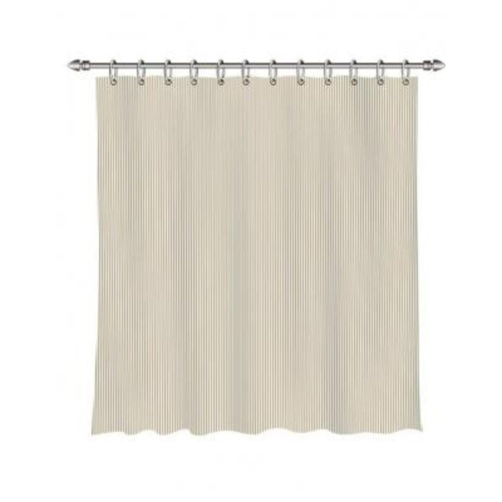 Duschvorhang inkl. Ringe 180x200 cm gestreift sand