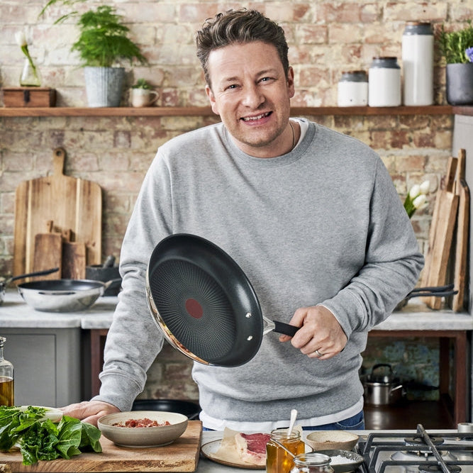 Jamie Oliver - Edelstahl-Bratpfannenset (20, 24, 26 &amp; 28 cm)
