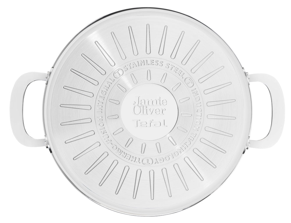 Tefal - Jamie Oliver Essential SS Schmorpfanne 25 cm 3,2 L mit Deckel
