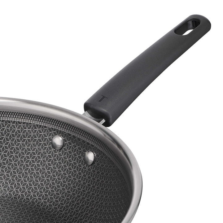 Tefal Emotion Plus Power SS Tri-Ply mesh PFTE wokpande 28 cm med låg