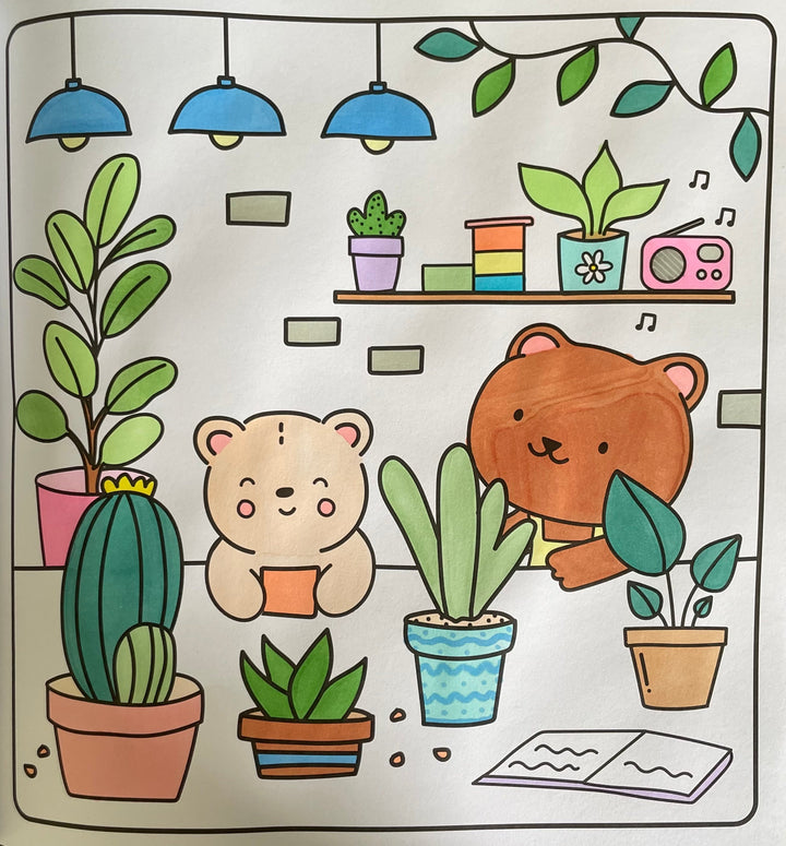 Gemütliches Malbuch – Sunny Vibes: Entspannung &amp; Erholung