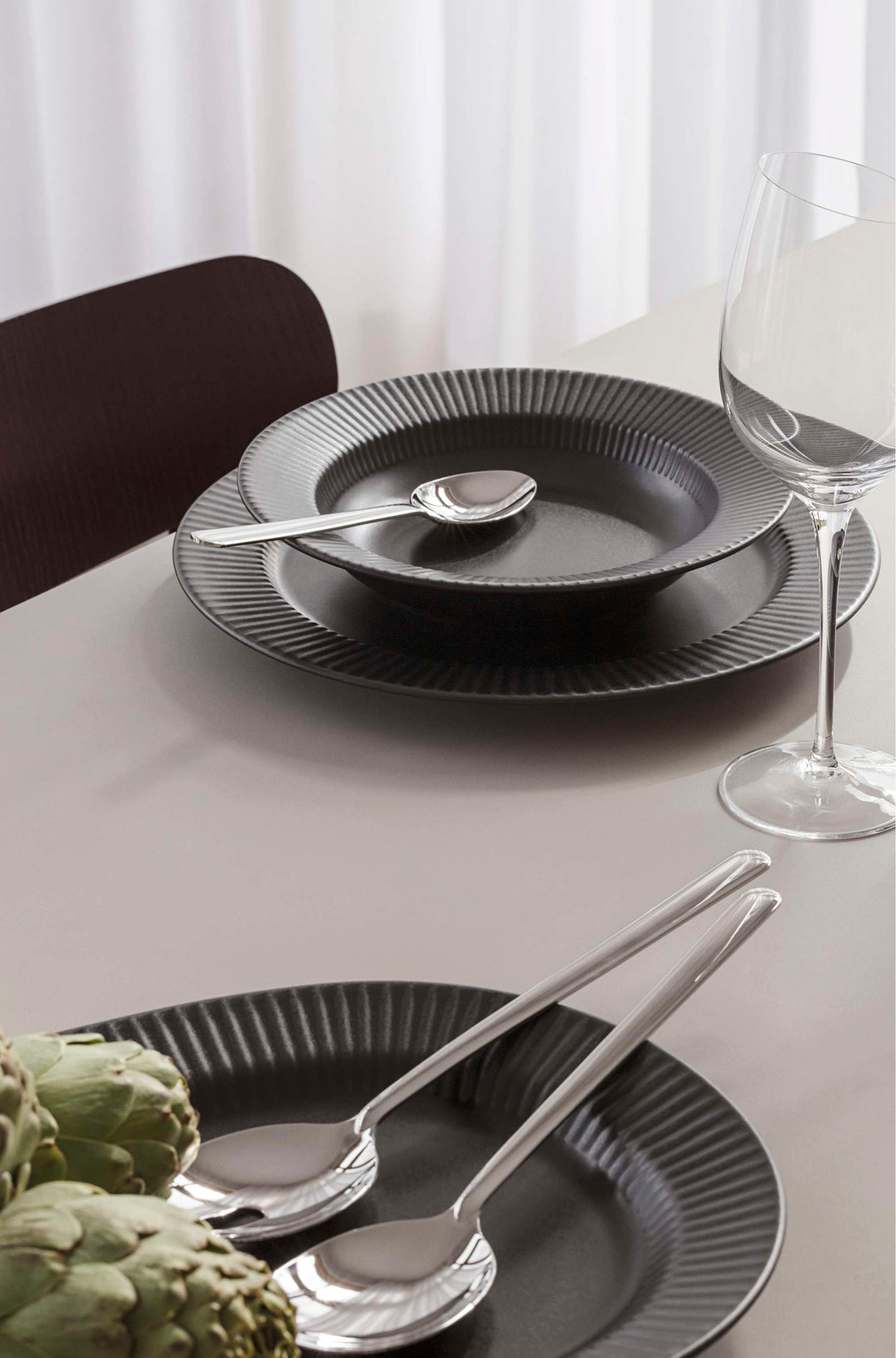 Eva Trio - Legio Nova Tiefer Teller 22cm Schwarz 4 Stück.