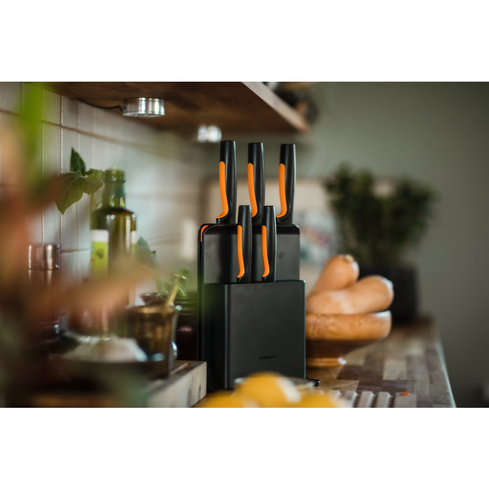 Fiskars - Functional Form - Messerblock mit 5 Messern - Schwarz