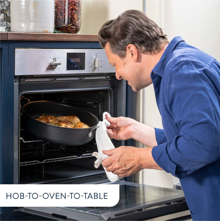 Tefal - Jamie Oliver Cooks Classic HA Bratentopf mit Glasdeckel 30 cm