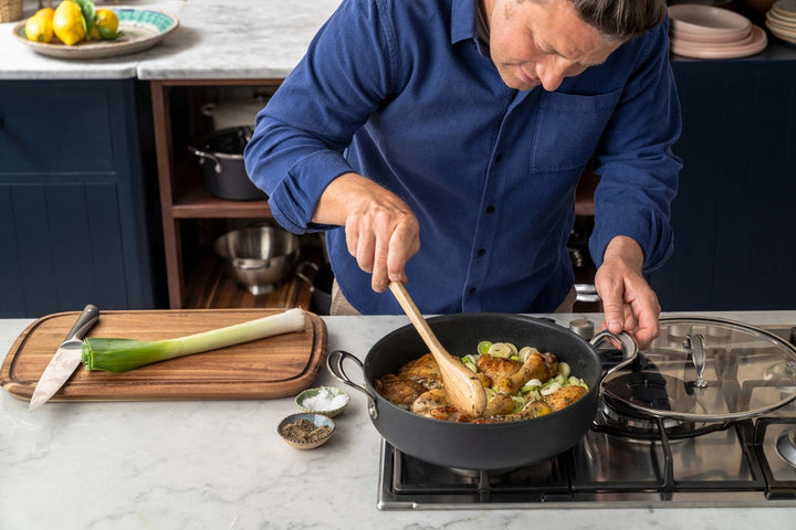 Tefal - Jamie Oliver Cooks Classic HA Bratentopf mit Glasdeckel 30 cm