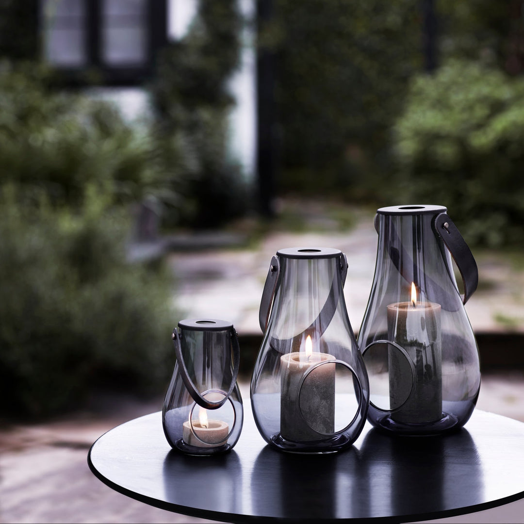 Holmegaard - Design mit Licht Laterne 29 cm Rauchglas