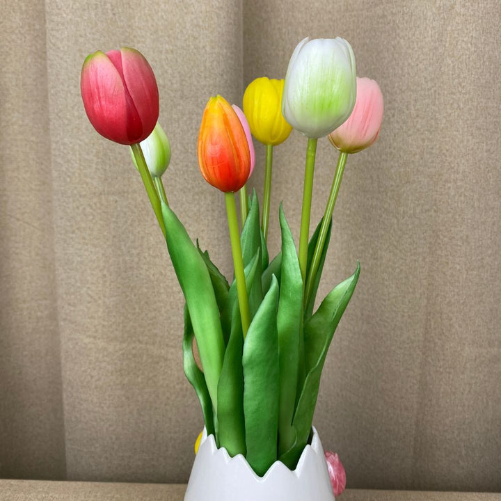 Tulpenstrauß, 7-teilig, 39 cm, mehrfarbig