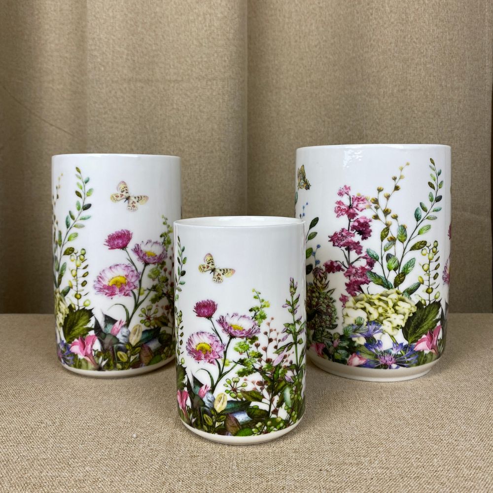 Vase aus Porzellan – Flora – Groß