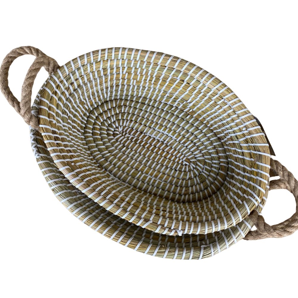 Korbset 2-teilig – oval Seegras