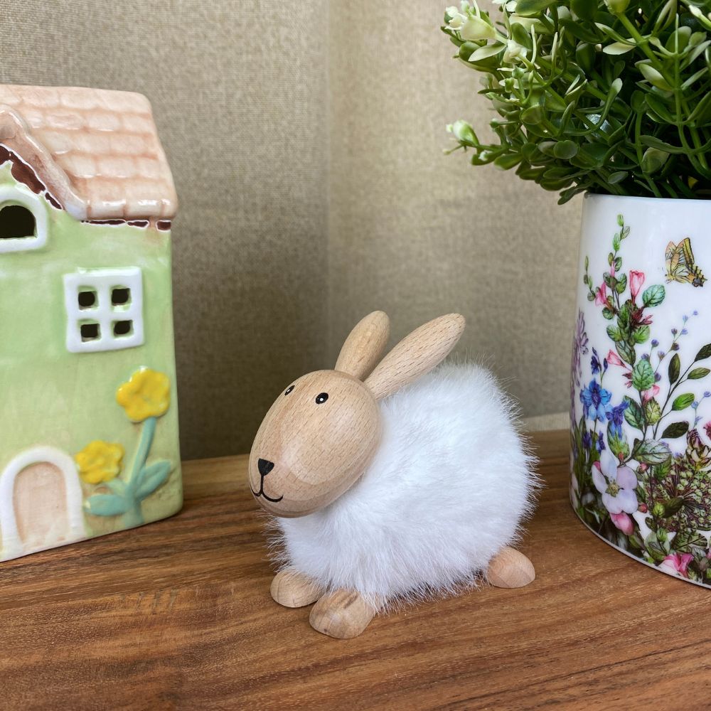 Kaninchen mit weichem Fell klein - H8 cm