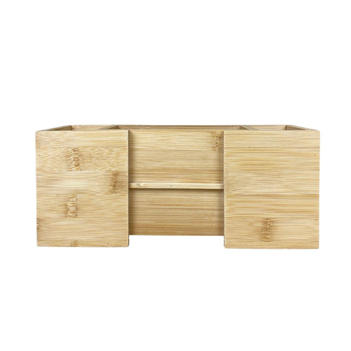 Besteckkasten verstellbar - aus Bambus - 18/27x10x12 cm
