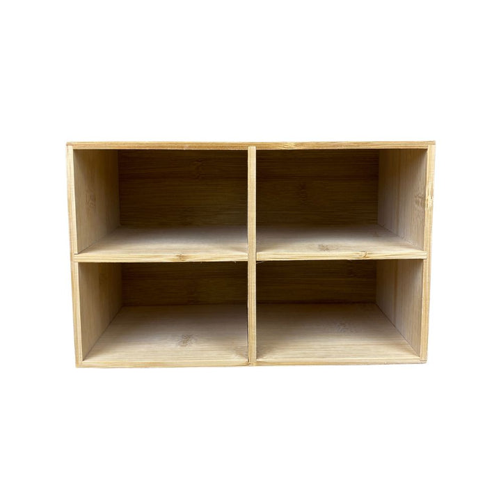 Aufbewahrungsbox mit 4 Fächern - aus Bambus 12x14x22 cm