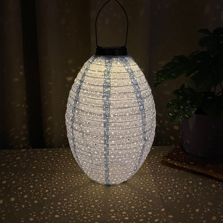 Solar-lantaarn Ø22x32 cm lichtblauw