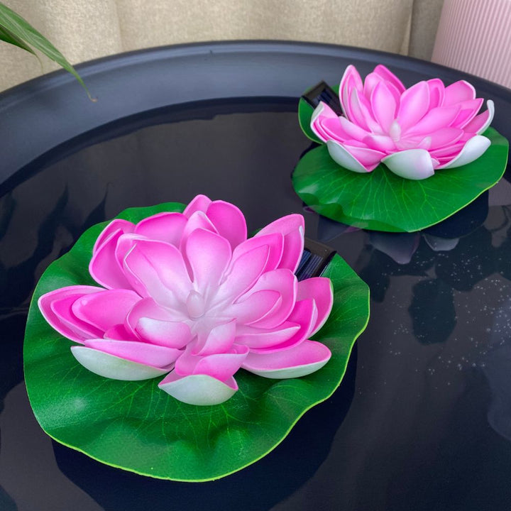 Conzept - Solar-Lotusblume Ø17 cm pink 2 Stk.