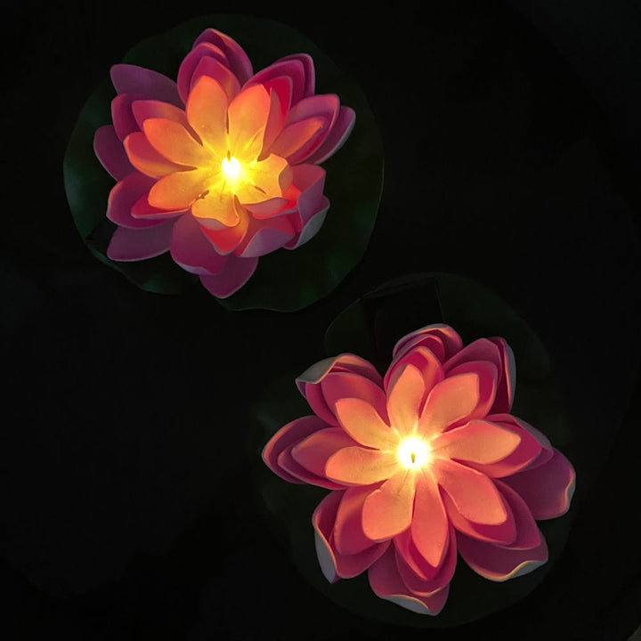 Conzept - Solar-Lotusblume Ø17 cm pink 2 Stk.