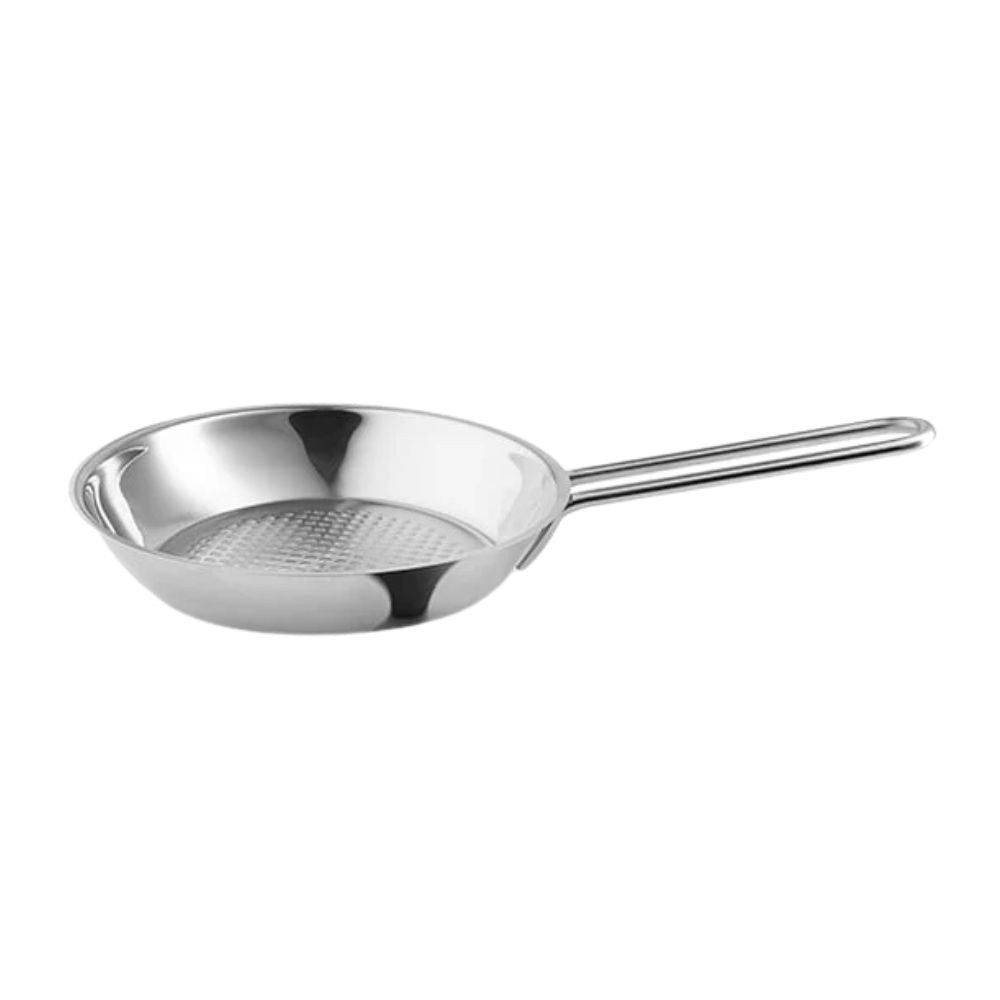 Eva Trio - Bratpfanne 20 cm Edelstahl ohne Beschichtung - Wabenmuster