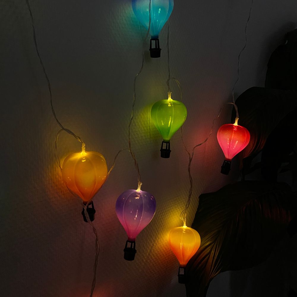 Konzept – Solar-Lichterkette mit 10 Heißluftballons