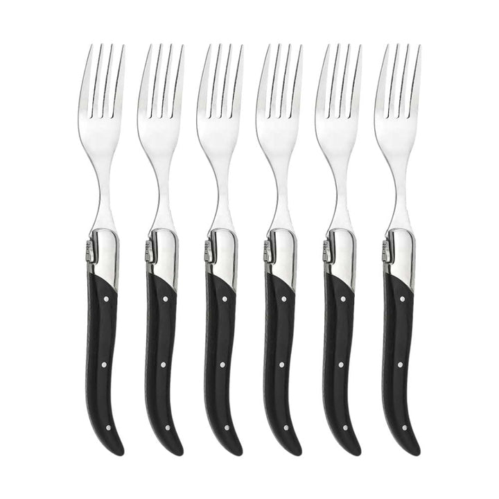 Laguiole von Haws – Steakgabeln, 6 Stück – Schwarzes Ebenholz