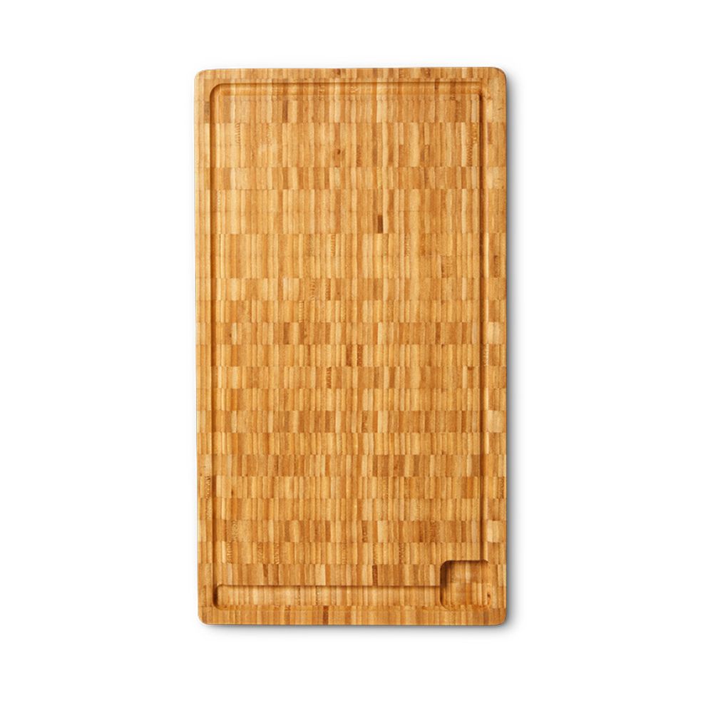 Schneidebrett mit Saftrille 42x25x4 cm Bambus Öl