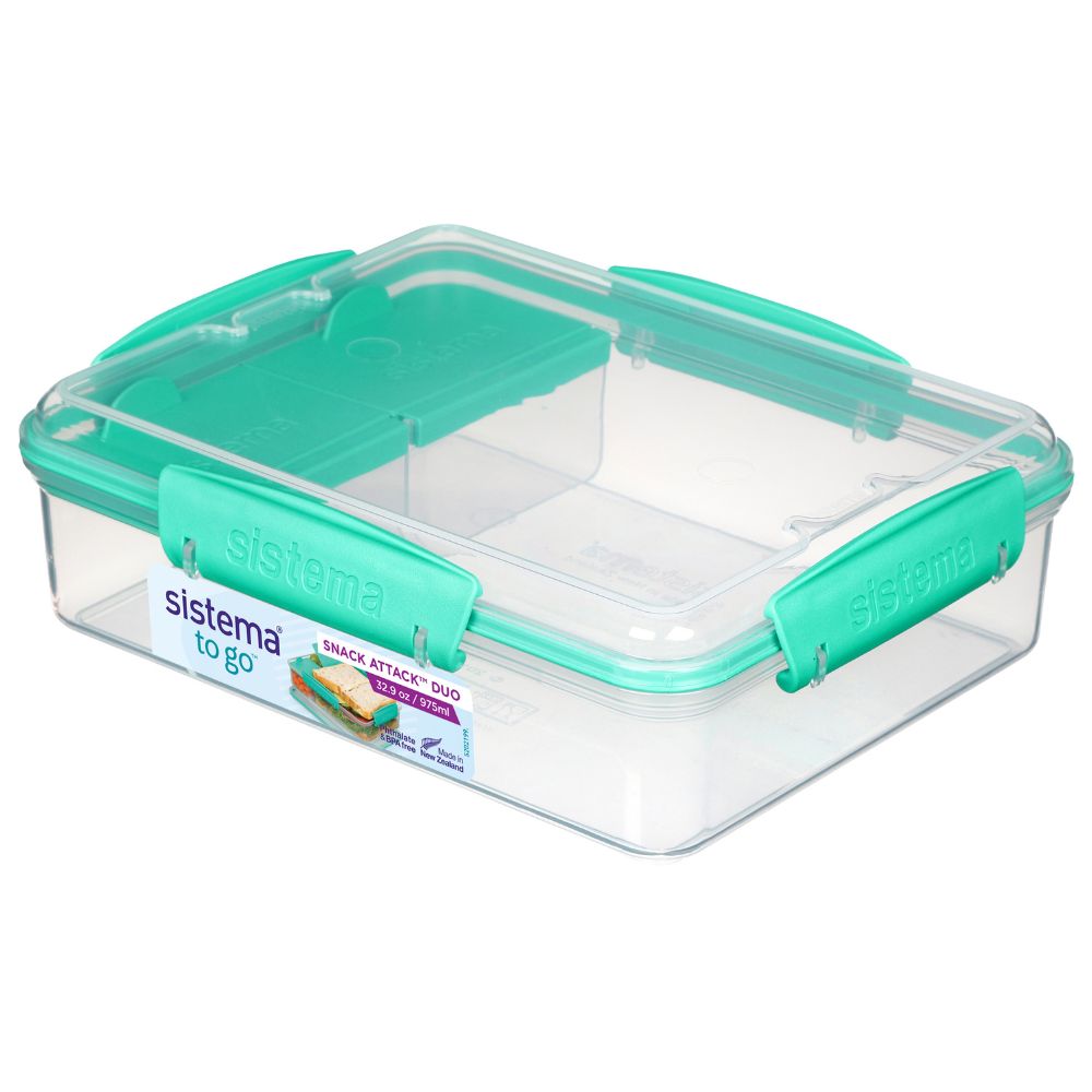 Sistema - Lunchbox 975ml Snack Attack Duo To Go - Ass Farben