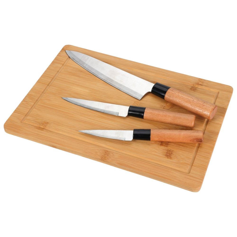 Messerset mit Schneidebrett – 3 Messer