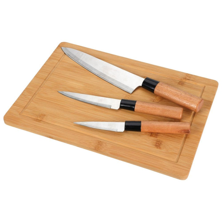Messerset mit Schneidebrett – 3 Messer