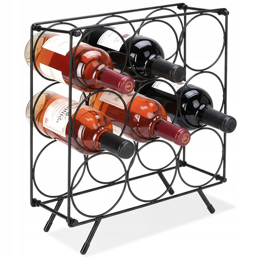 Weinregal mit 9 Flaschen - Metall