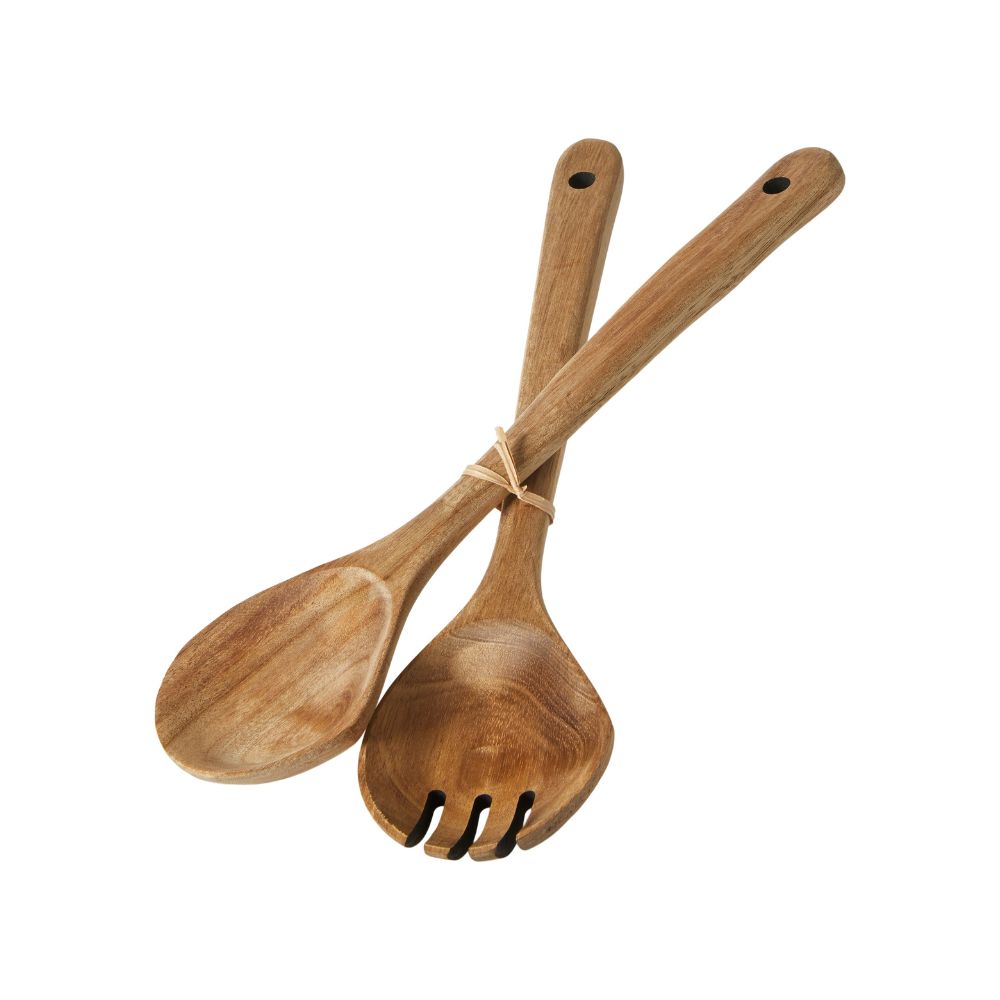 Salatbesteck aus Akazienholz – 38 cm