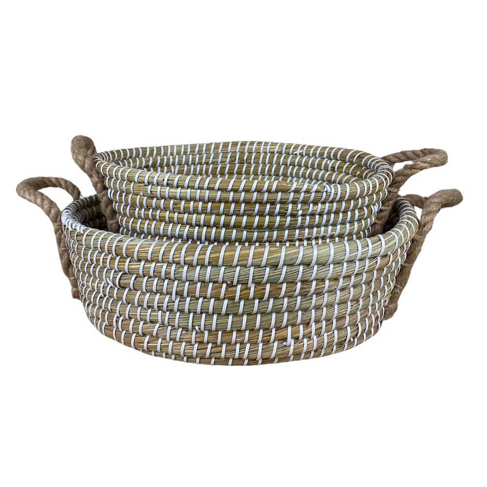 Korbset 2-teilig – oval Seegras