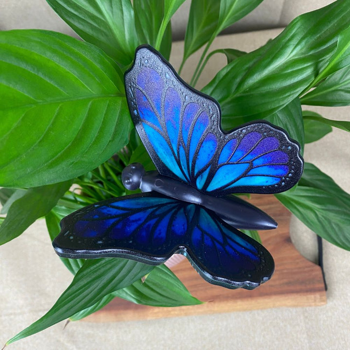 Conzept - Solar-Schmetterling auf Stab 1 Stk. - blau 11x77 cm