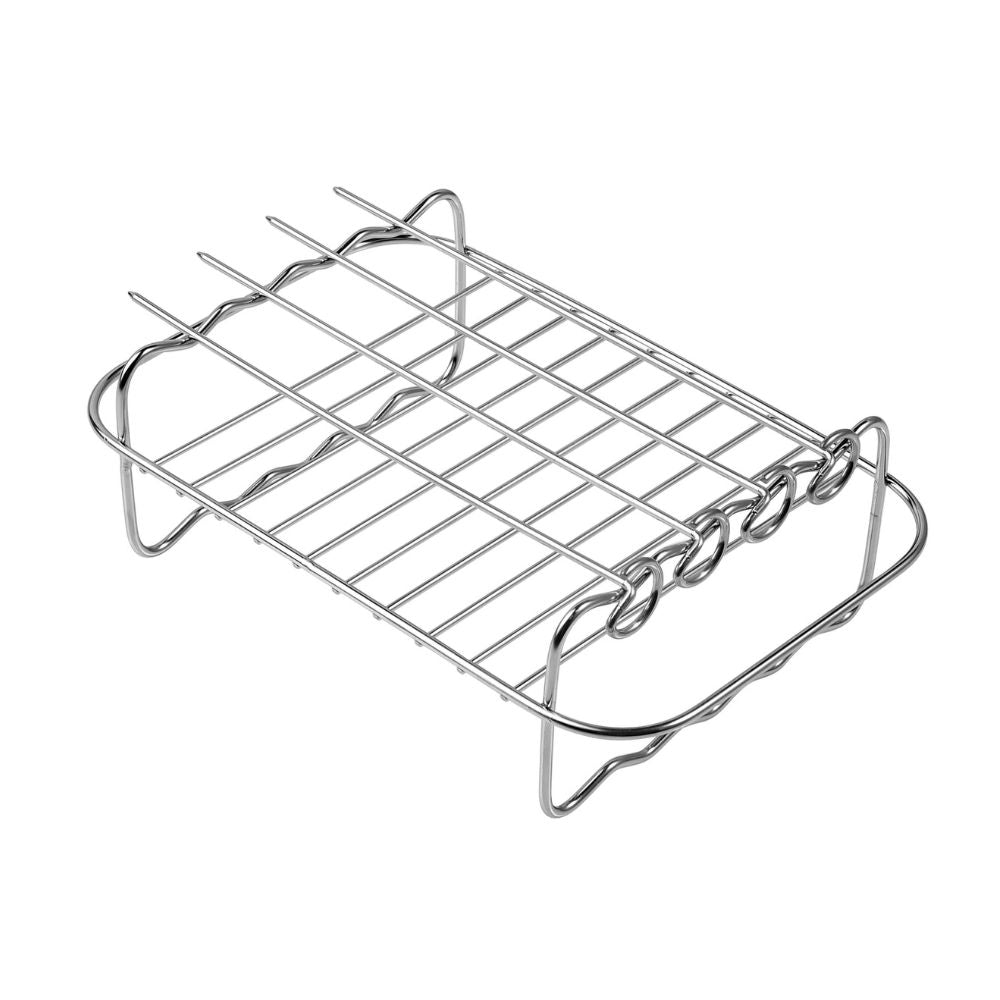 Grillrost für Airfryer mit 4 Spießen, 20 x 13,2 x 4 (6,5) cm
