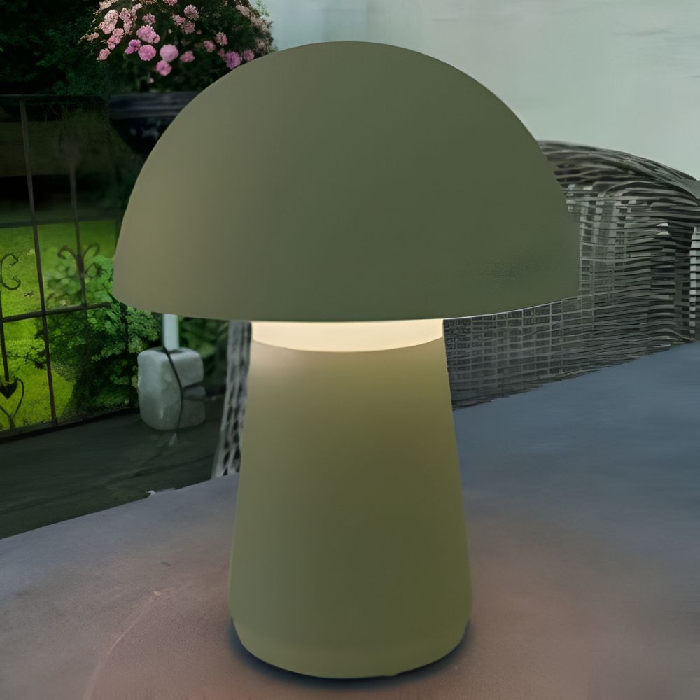 Touch-Tischlampe, wiederaufladbar, 21,5x16 cm, olivgrün