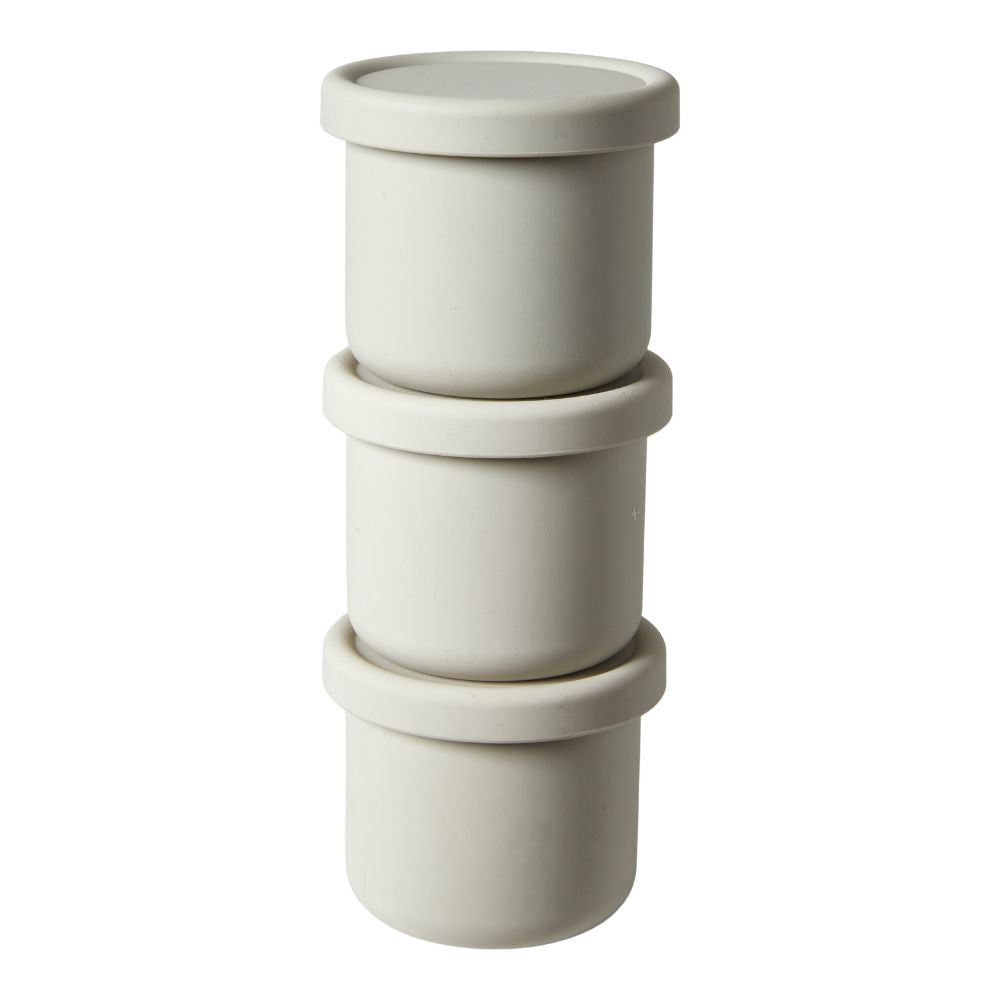 Lebensmittelaufbewahrung 6-teilig – 8x8x5,5 cm – Silikon grau