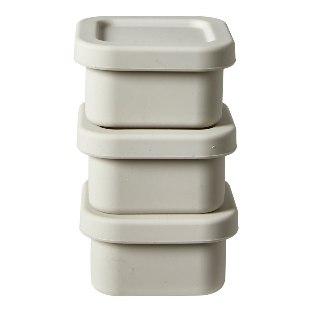 Lebensmittelaufbewahrung 6-teilig – 9,5x9,5x8 cm Silikon grau