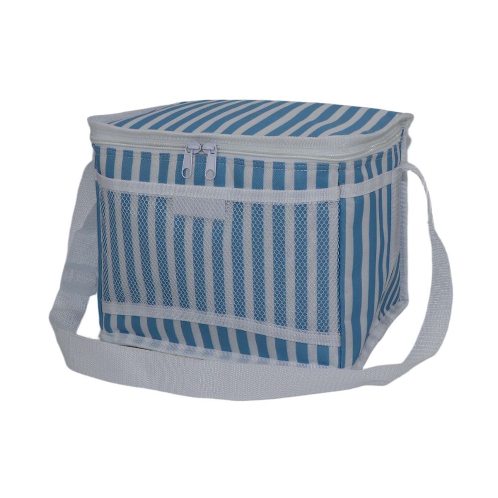 Conzept – Kühltasche 27x18x22 cm (10 L) hellblau gestreift