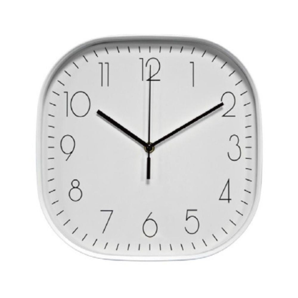 Conzept - Wanduhr, funkgesteuert, 30x30 cm in Weiß - Sweep Quarzwerk