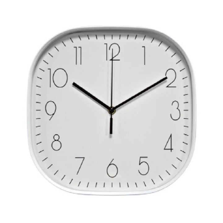 Conzept - Wanduhr, funkgesteuert, 30x30 cm in Weiß - Sweep Quarzwerk