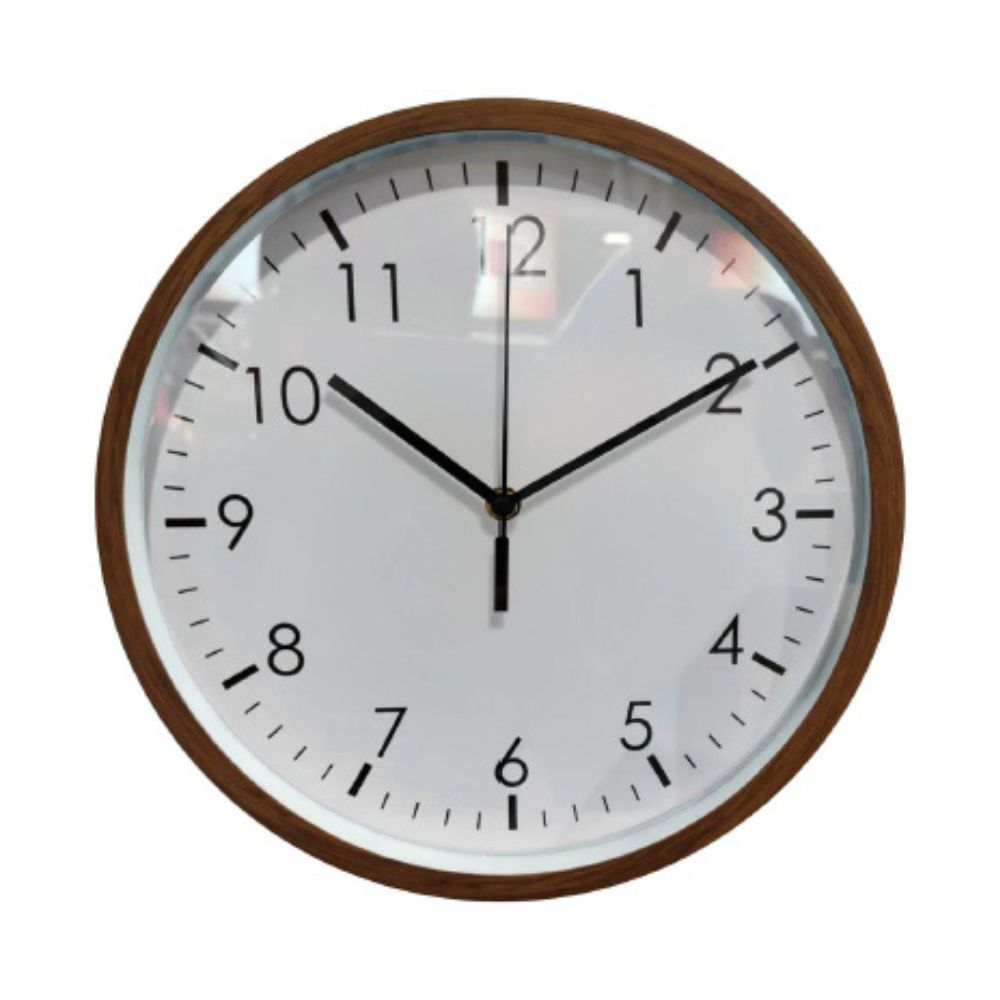 Conzept - Wanduhr funkgesteuert 30 cm - Holzimitatrahmen - Sweep Quarzuhrwerk
