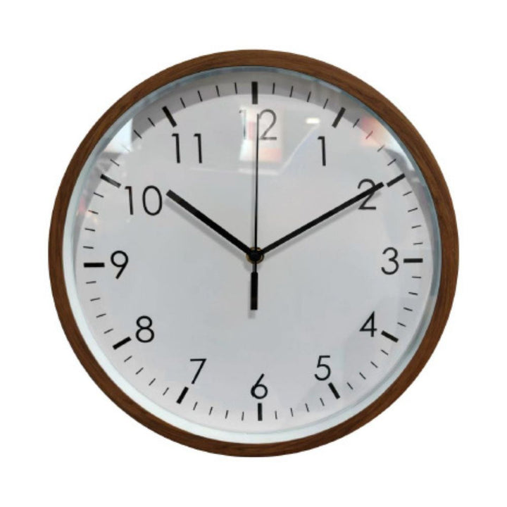 Conzept - Wanduhr funkgesteuert 30 cm - Holzimitatrahmen - Sweep Quarzuhrwerk