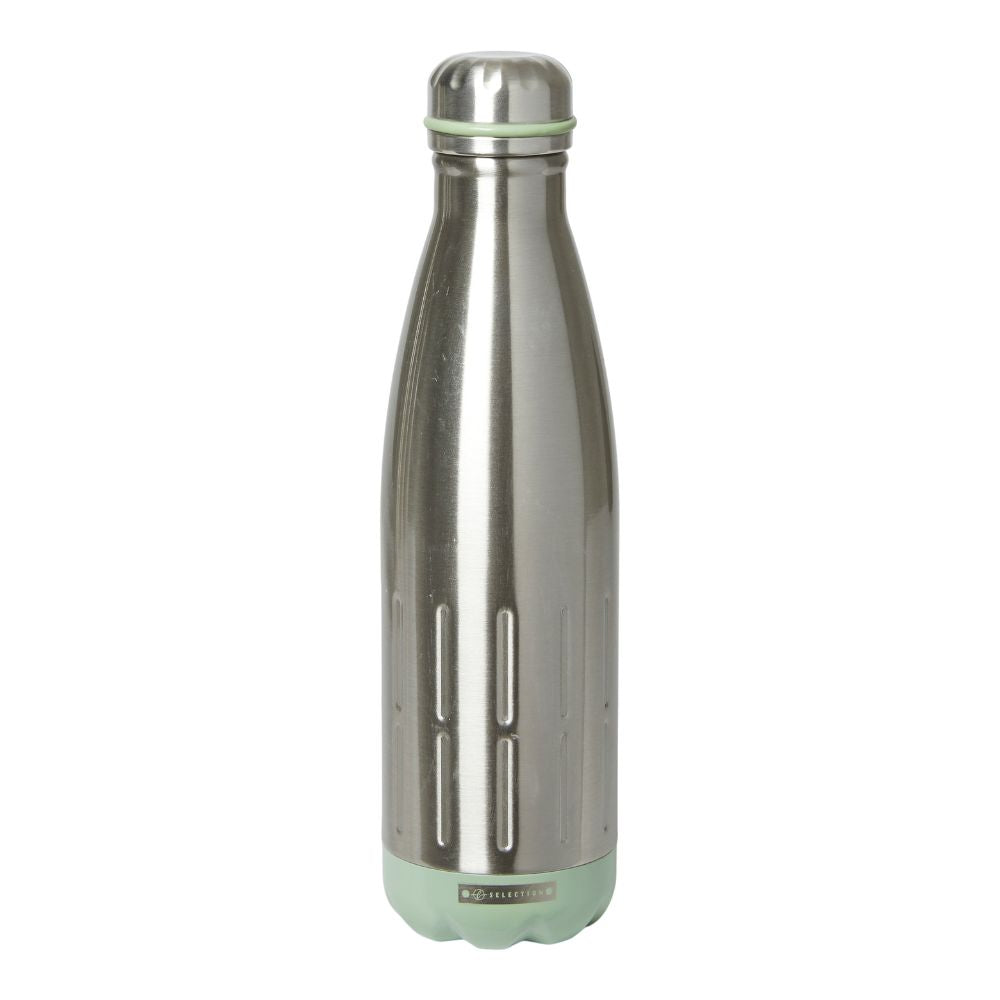 Thermosflasche 500 ml. doppelwandiger Edelstahl/Staubgrün