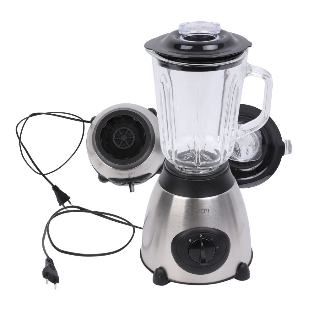 Conzept – Standmixer 500 W 1,5 L Glasbehälter 2 Geschwindigkeiten