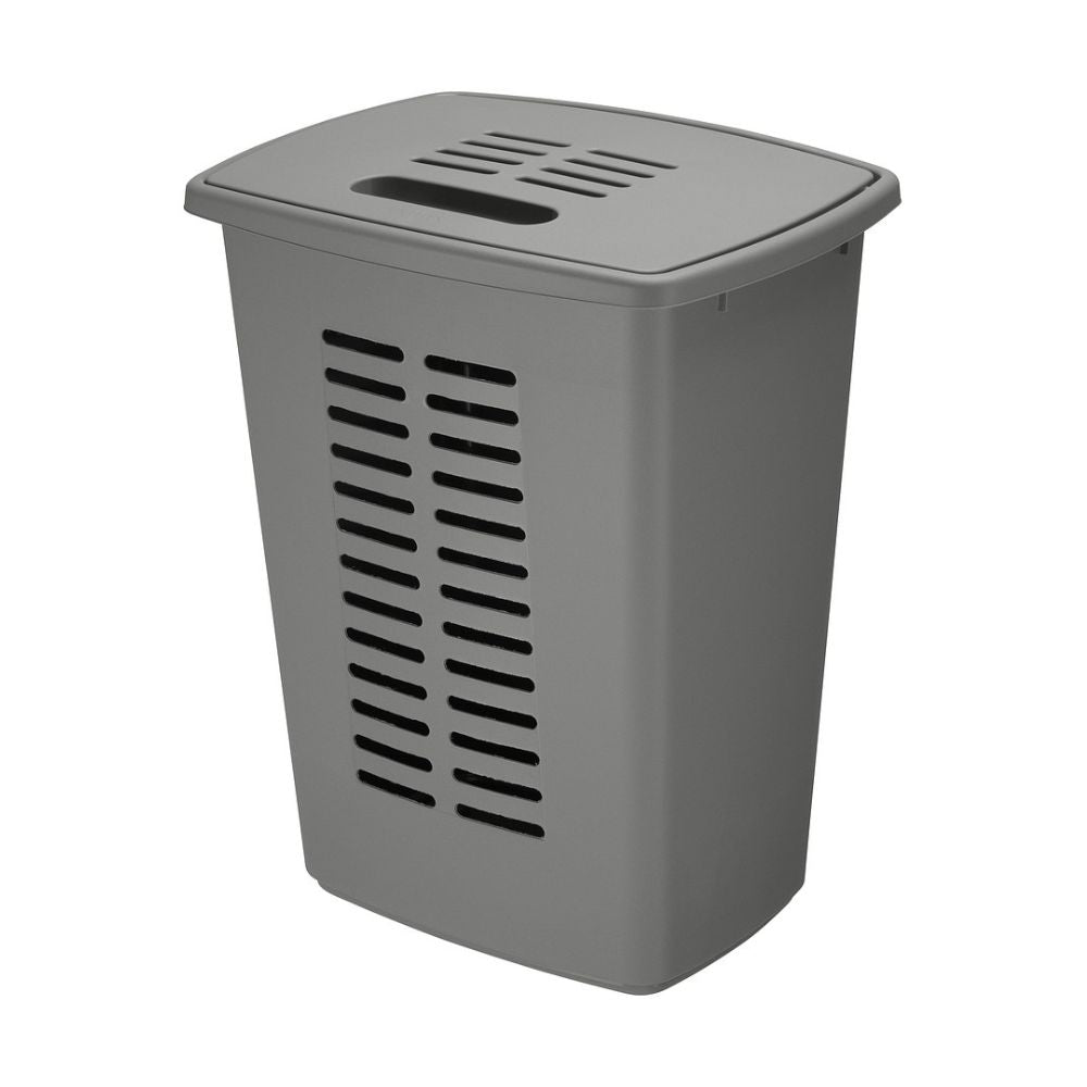 Wäschekorb 60 L Luxus – Steingrau