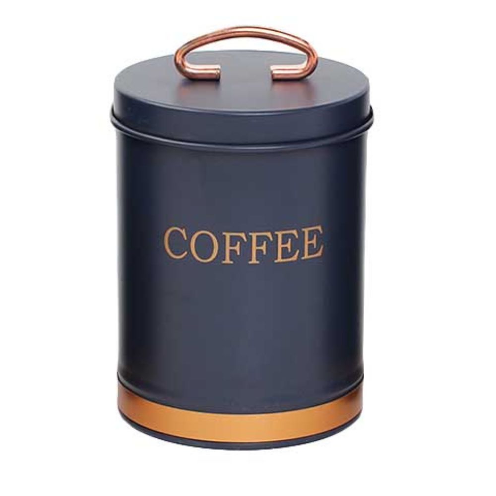 Aufbewahrungsdose - für Kaffee - blau mit Gold Größe 11x15 cm